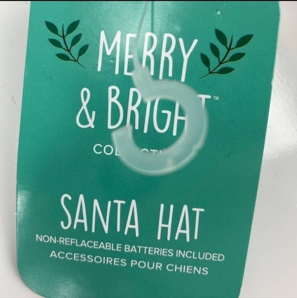 NWT Merry & Bright Pet Santa Hat with Attached Beard Dog Chistmas New - Picture 5 of 8